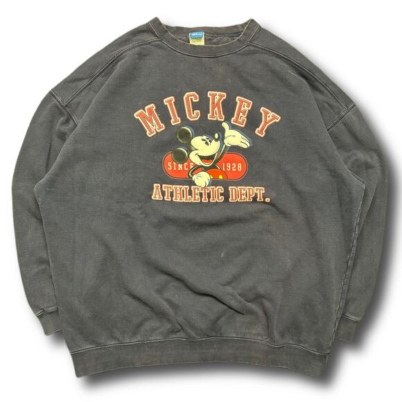 Disney Mickey Mouse Athletic Club Navy Blue Crewneck Sweater - Picture 1 of 7